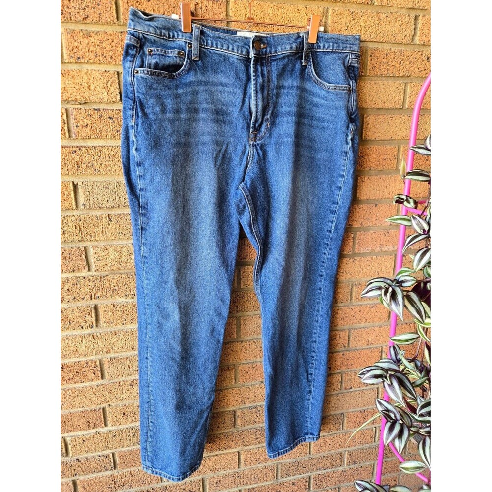Boden Blue Girlfriend Jeans Medium Wash Classic Denim Size 18R